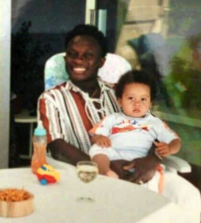 Dennis Depay with his son Memphis Depay